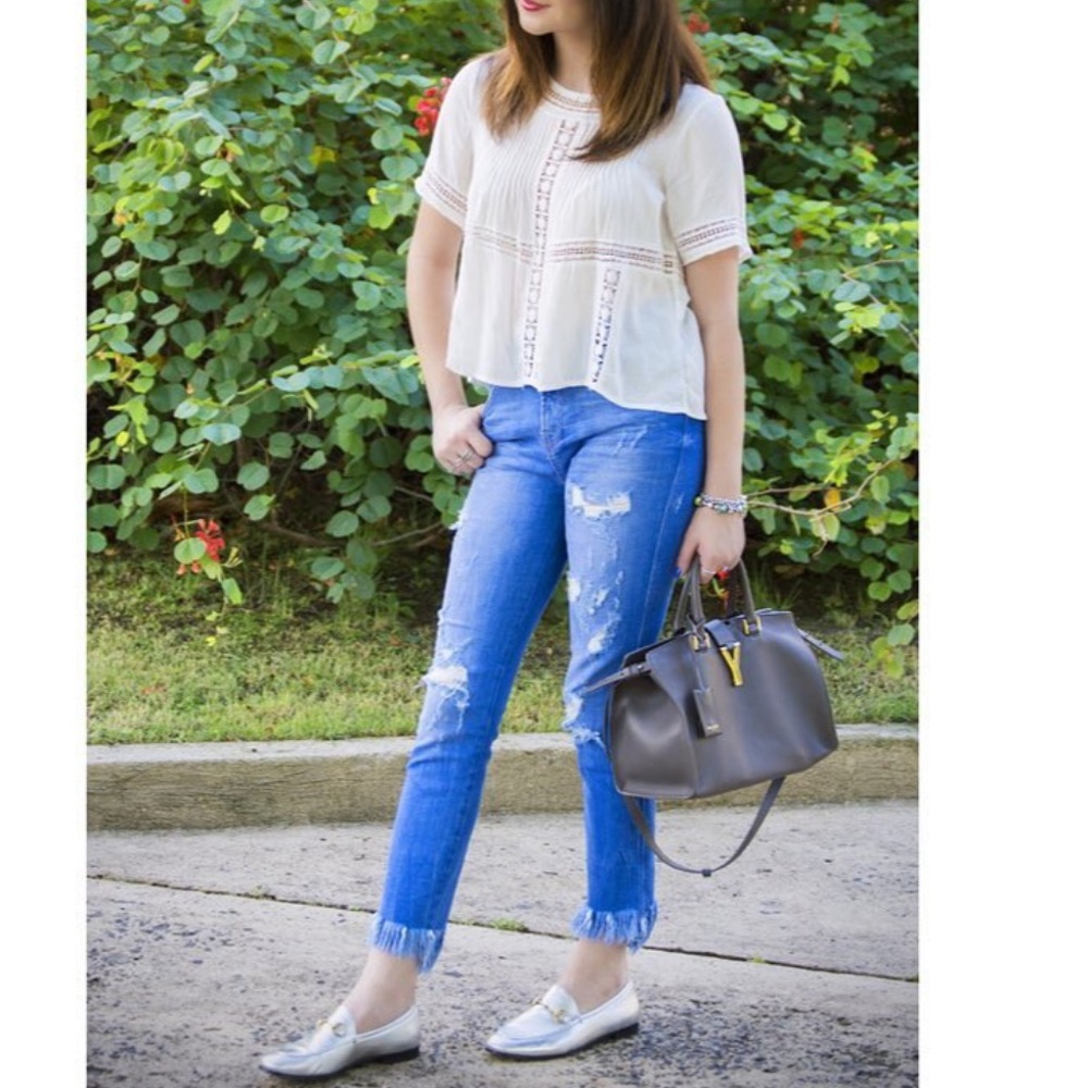 High-waisted Jeans